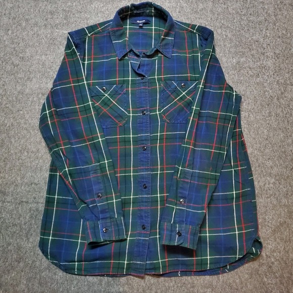 Madewell Tops - Madewell Plaid Button Down Shirt - Blue and Green